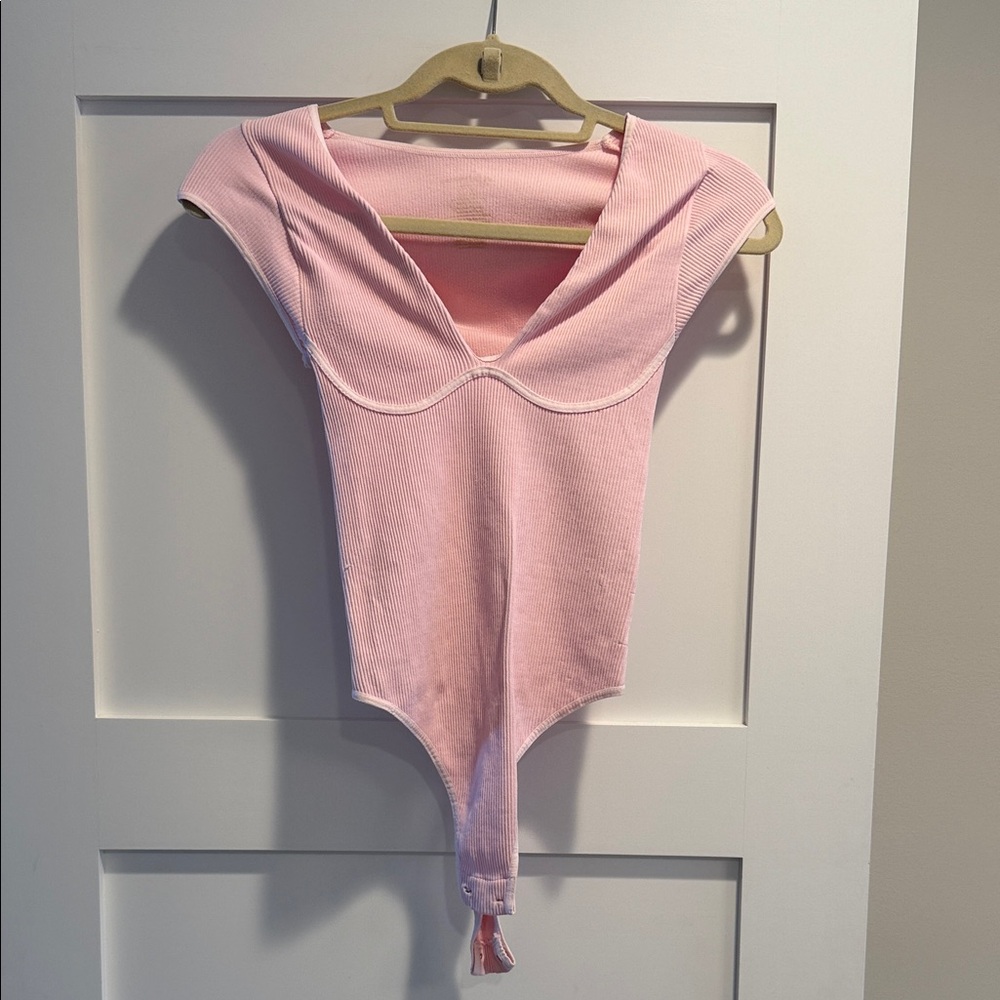 Free People Pink Bodysuit